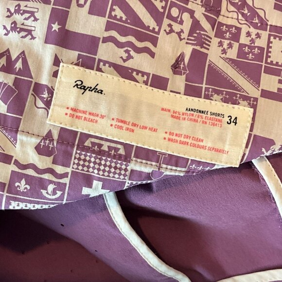 Rapha Randonnee Shorts Size 30 Purple Mountain Cycling Commute Casual Pockets - Picture 9 of 9